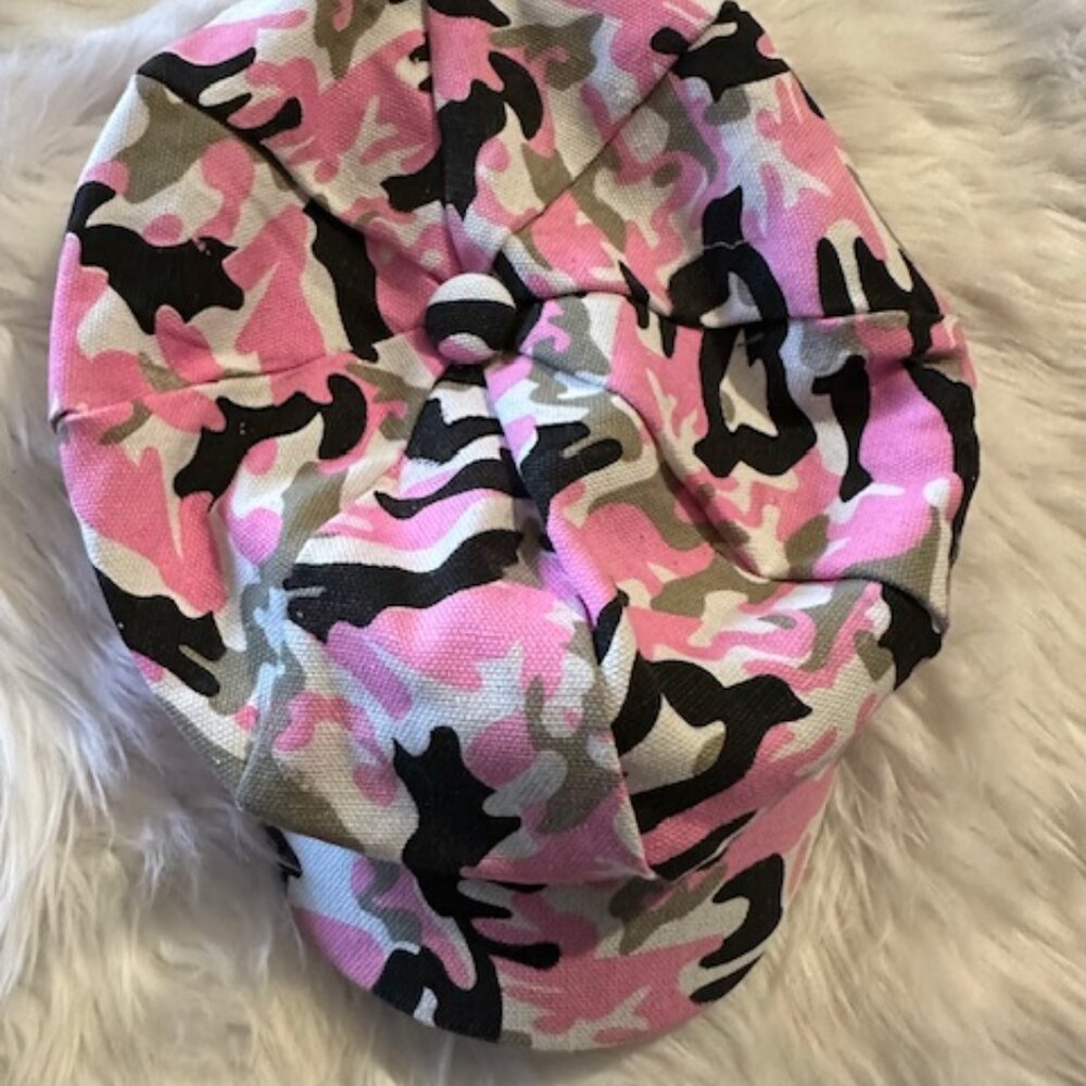 Pink Camo Print Newsboy Hat  6091  - WOMEN'S - Picture 2 of 3